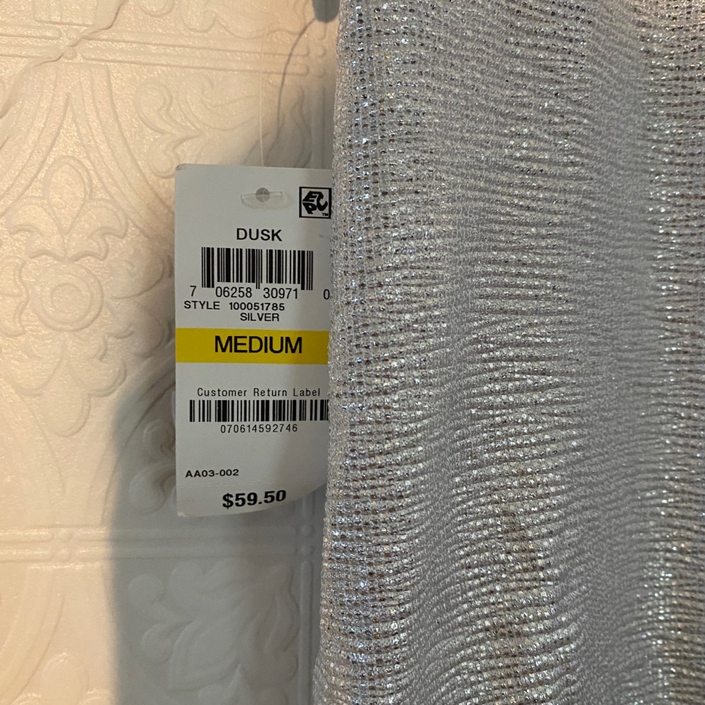 INC International Concepts | Silver Metallic Blouse | Medium - Picture 3 of 5